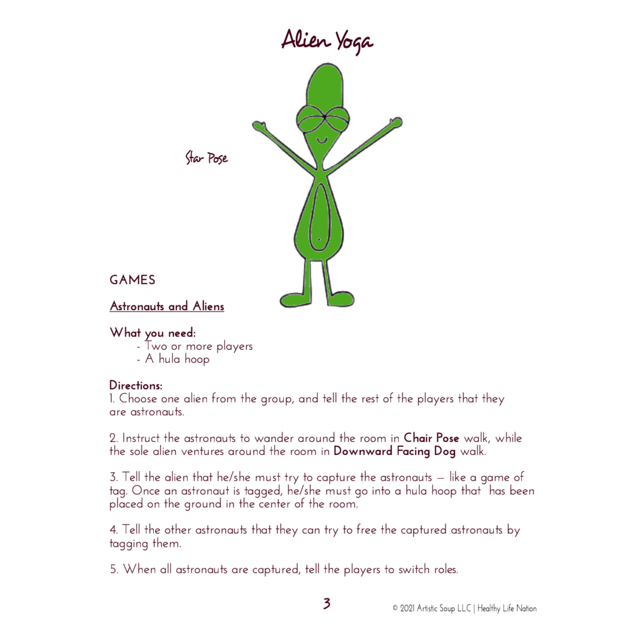Alien Yoga Lesson for Kids – Healthy Life Nation